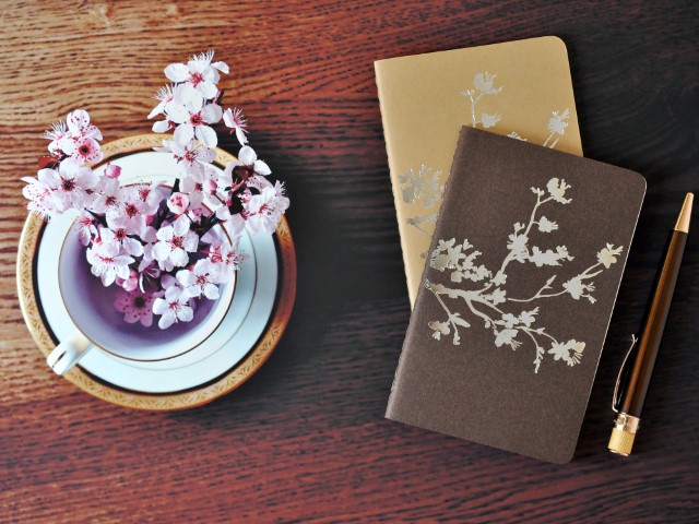 cherry blossom notebook